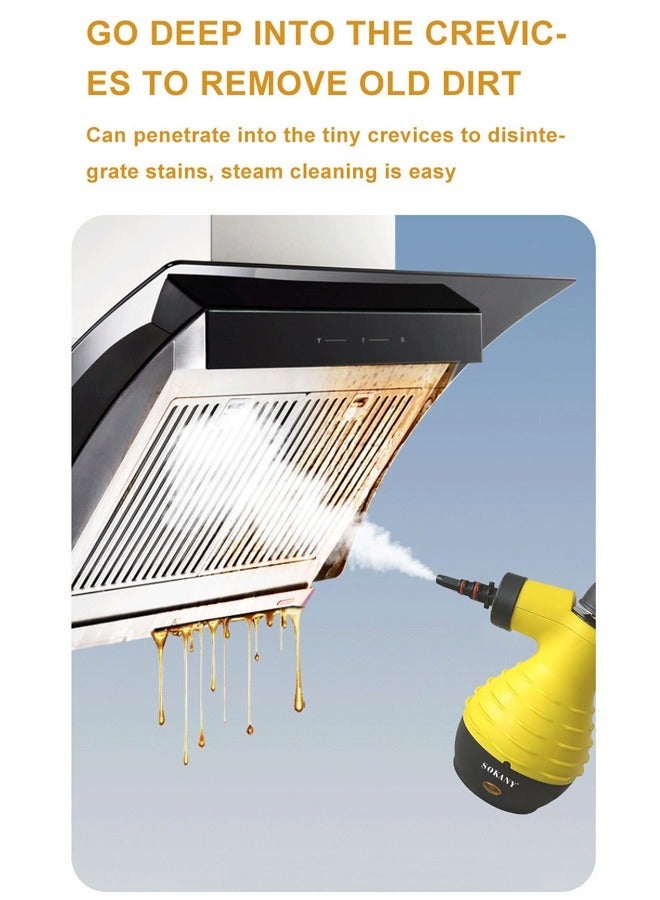 sokany Handheld Steam Cleaner,2000W Pressurized Handheld Steam Cleaner with 9 PCS Accessories & Safety Lock,Multi-Purpose & Powerful Home Use Steamer for Cleaning,Stain Removal, Curtains, Car Seats, Floor, Carpet, Window Cleaning,SK-13061 - Image 3