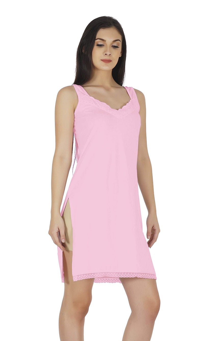 BLAZON Women's Premium Cotton Fairy Full Slip (Pink, X-Large/95cm) - Image 3