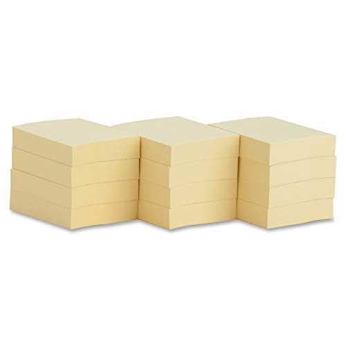Business Source Yellow Repositionable Adhesive Notes - 1.88" x 1.38 (36610) - Image 1