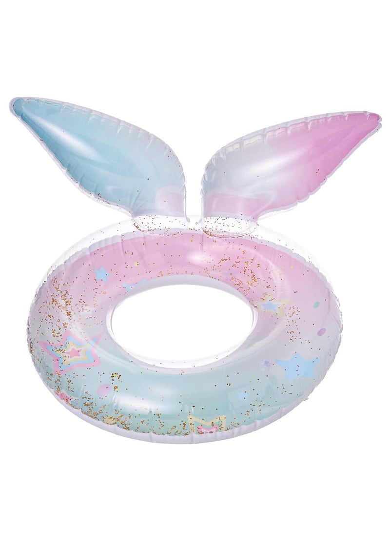 Y&D Giant Mermaid Tail Pool Float PVC Inflatable Floats Mermaid Swimming Ring for Women Light Pink 70CM - Image 1