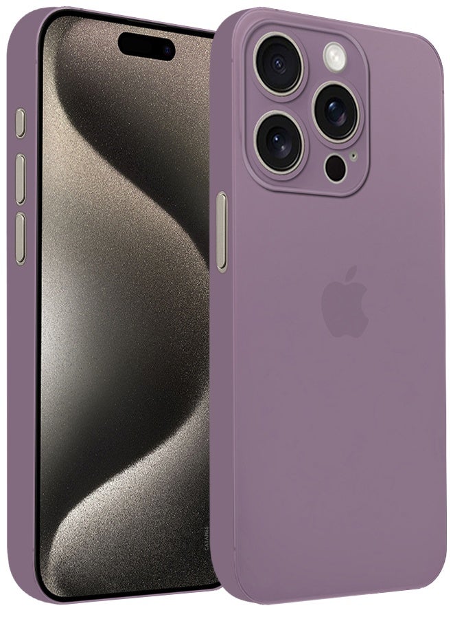 Ultra Thin Case for iPhone 15 Pro Max with 0.3mm Matte Case Cover Air Skin Series Feather-Light Frosted Protective Back Cover - Purple - Image 2