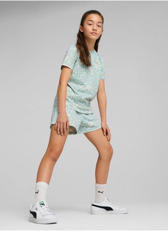 PUMA - Youth Flaming Love Aop T-Shirt - Image 1