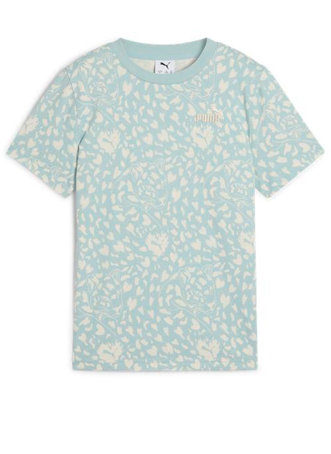 PUMA - Youth Flaming Love Aop T-Shirt - Image 1