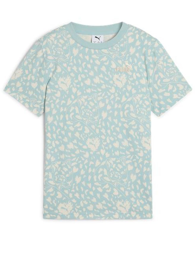 PUMA Youth Flaming Love Aop T-Shirt - Image 4