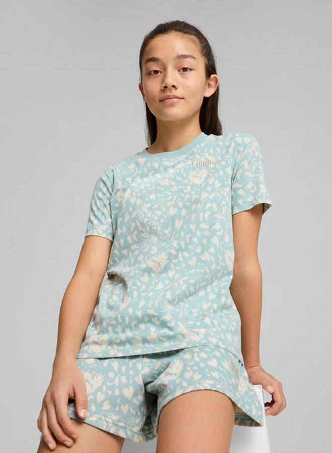 PUMA Youth Flaming Love Aop T-Shirt - Image 3