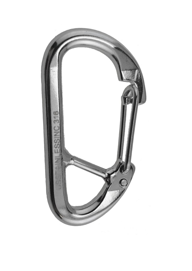 US STAINLESS Stainless Steel 316 Spring Hook Carabiner 5/16" (8mm) Marine Grade Safety Clip Forged - Image 1