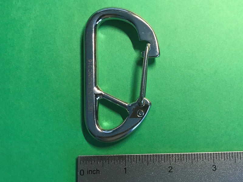 US STAINLESS Stainless Steel 316 Spring Hook Carabiner 5/16" (8mm) Marine Grade Safety Clip Forged - Image 3