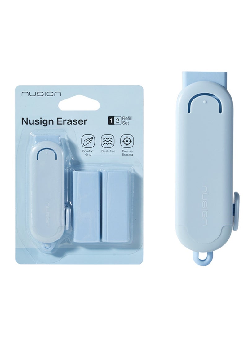 NUSIGN 1-Piece Eraser With Two Refills Blue - Image 1