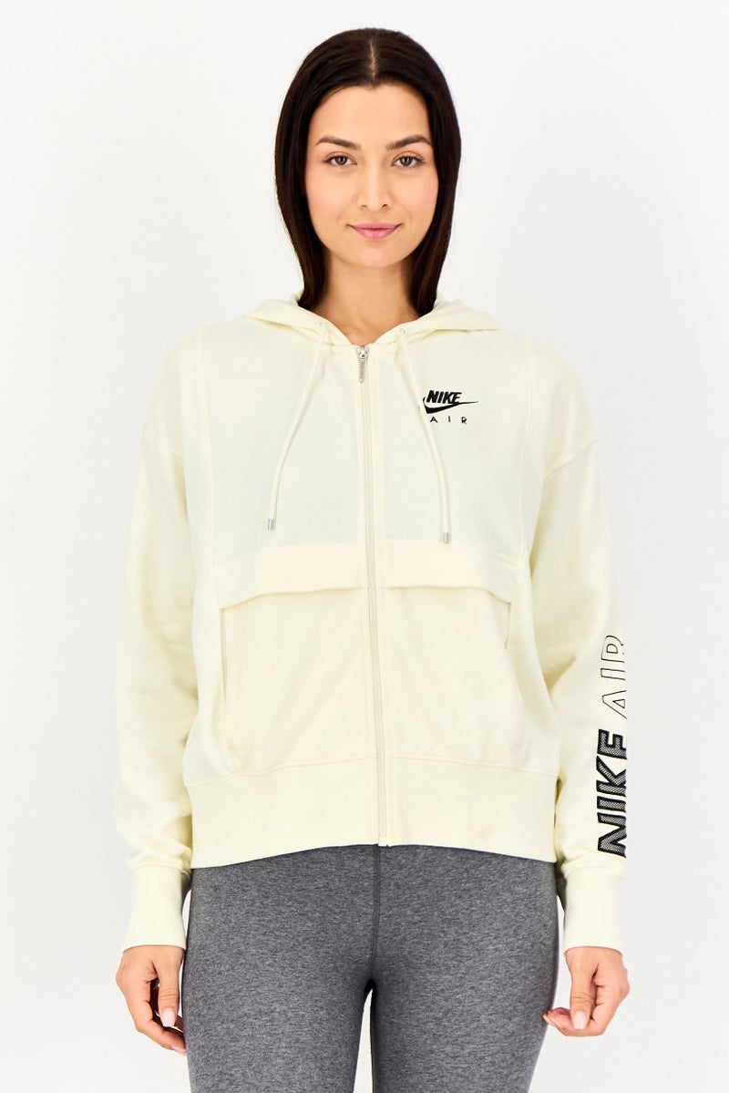 Nike Air Women Oversized Fit Long Sleeve Outdoor Hoodie, Cream - Image 1