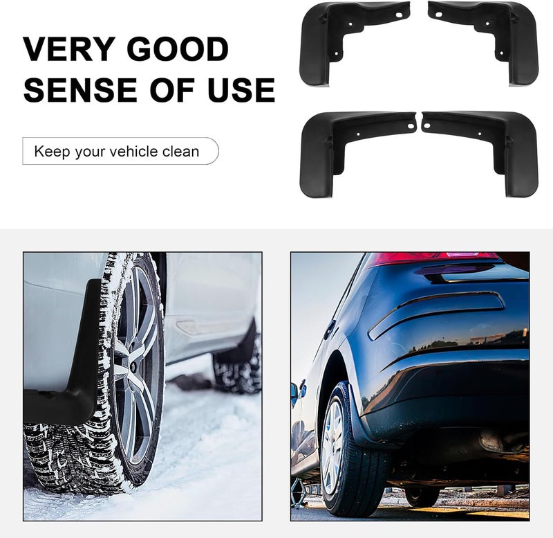 Mud Flaps Splash Guards Set Front and Rear Mud Guards Compatible with 2018-2023 Mid-Size Sedan Sports Version Car Automotive Exterior Accessories - Image 3