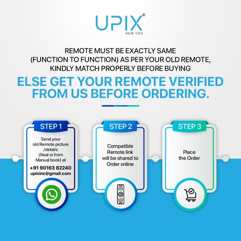 Upix AC Remote No. 206 (No Backlight), Compatible/Replacement for Onida AC Remote Control (Exactly Same Remote Will Only Work) - Image 4