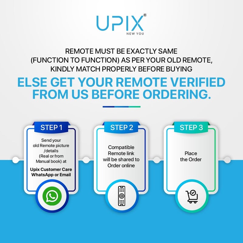 Upix AC Remote No. 206 (No Backlight), Compatible/Replacement for Onida AC Remote Control (Exactly Same Remote Will Only Work) - Image 2