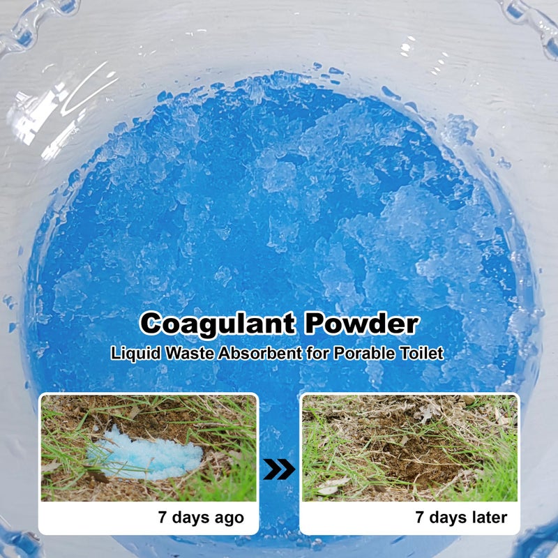 Ann Katy Super Absorbent Polymer 30 Packs,Portable & Fast-Absorbing Camp Toilet Chemicals Gel with 5 Gallon Bucket Toilet Luggable Drawstring Bag, Emergency Toilet Bag&Potty Gel - Image 5