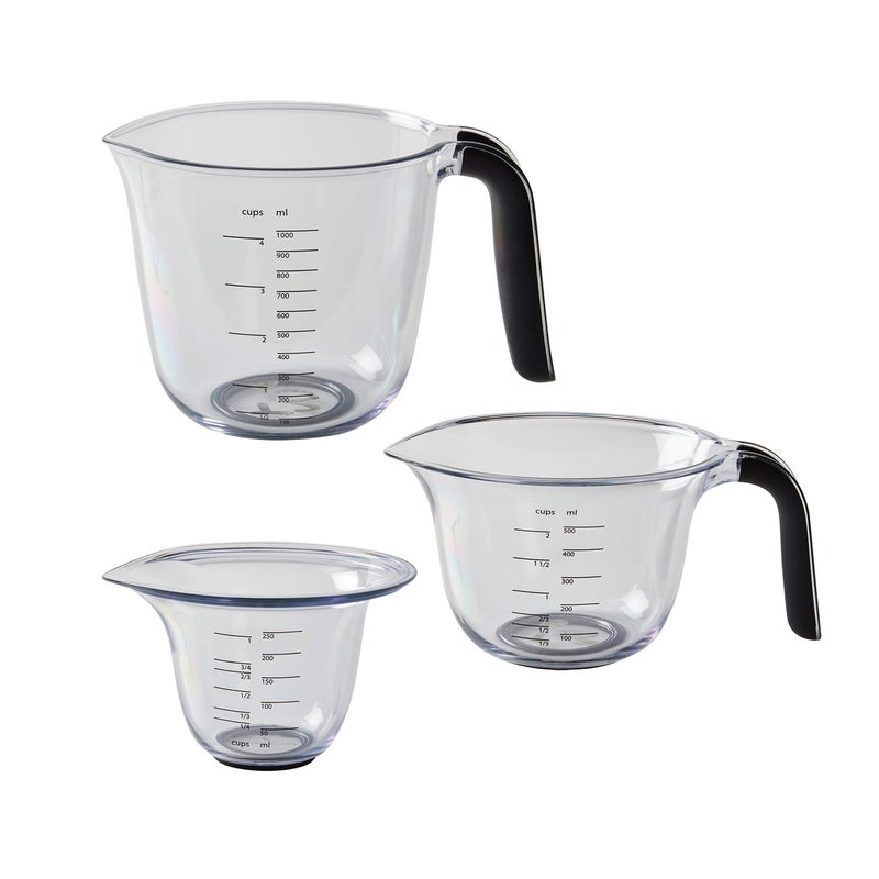 KitchenAid KQ298OSOBA Gourmet Set of 3 Measuring Jugs, Onyx - Image 1