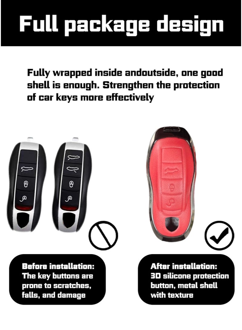 Porsche car key protector, suitable for Porsche keys, perfectly wraps car keys, high-end, wear-resistant. - Image 2