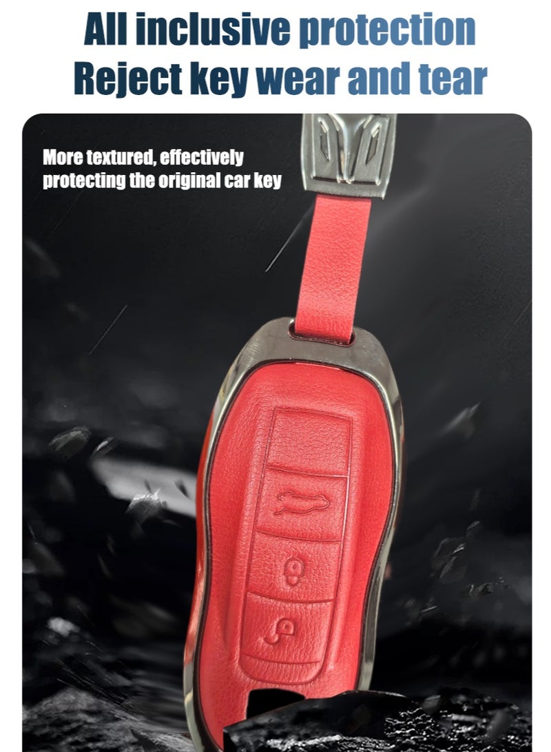 Porsche car key protector, suitable for Porsche keys, perfectly wraps car keys, high-end, wear-resistant. - Image 3