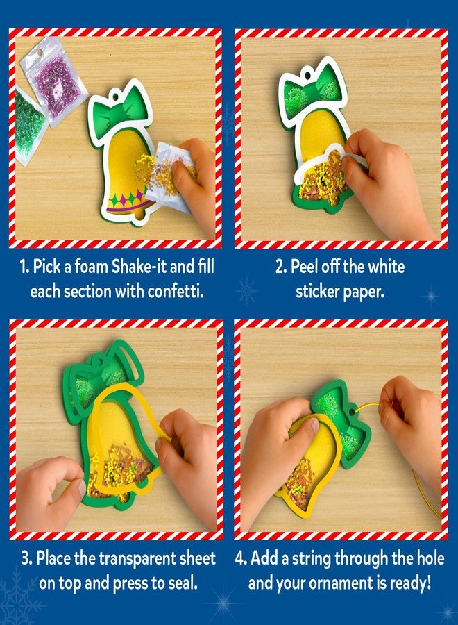 سكيلماتيكس نشاط فني وحرفي من سكيل ماتكس - زينة عيد الميلاد "شيك-إتس"، مجموعة أدوات حرفية للعطلات، نشاط تزيين إبداعي، هدايا للبنات والأولاد من سن 4، 5، 6، 7، 8، 9 سنوات - Image 4