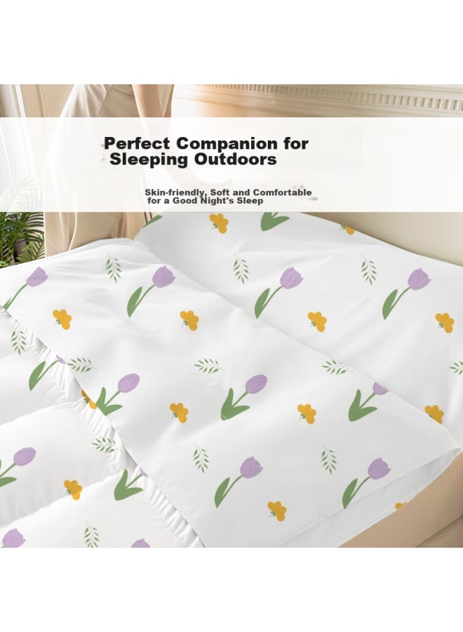 Dr.chu Disposable Sleeping Bag Set For Train Sleeper, Hotel, Travel, Includes Sheet, Duvet Cover, Pillowcase, Four-piece Set For Single Or Double Use, Hygienic Sleeping Bag - Image 3