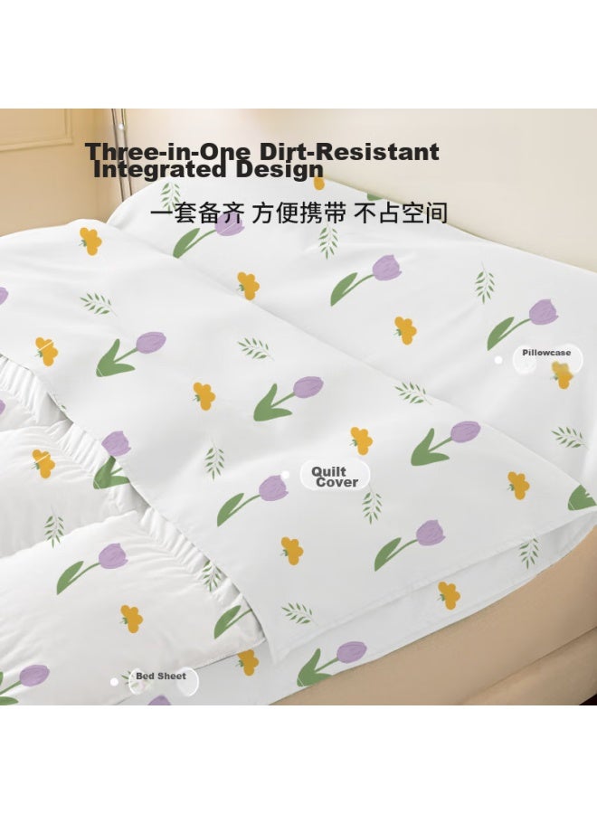 Dr.chu Disposable Sleeping Bag Set For Train Sleeper, Hotel, Travel, Includes Sheet, Duvet Cover, Pillowcase, Four-piece Set For Single Or Double Use, Hygienic Sleeping Bag - Image 2