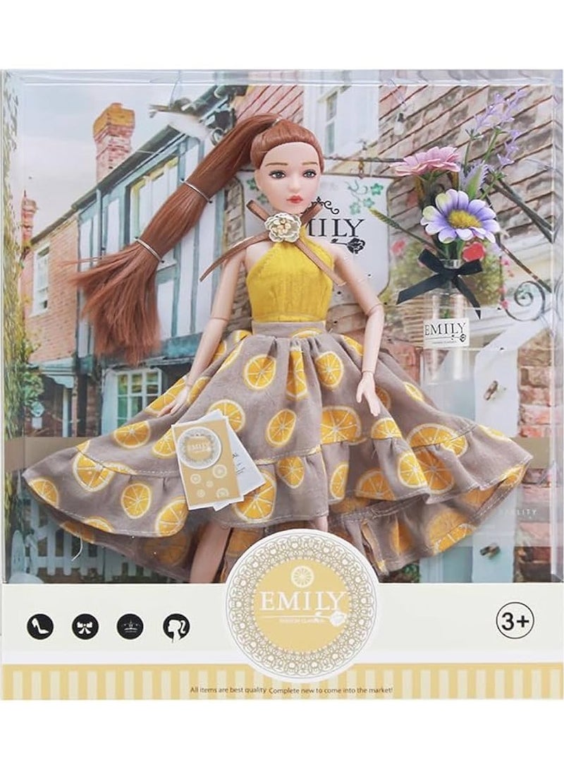 دمية عصرية من ايميلي مقاس 11.5 انش (جسم كرتوني)