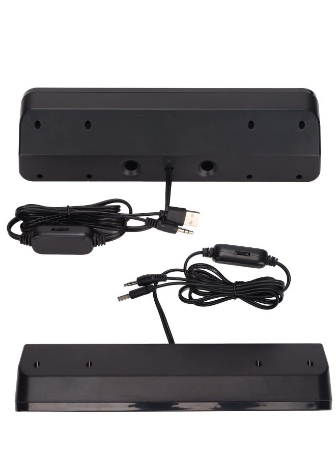 Wired Soundbar, TV Sound Bar with Subwoofer, USB HiFi 360 Degree Stereo Desktop Speaker, Home Theater Surround Sound System Speaker, for TV Gaming Projector - Image 4