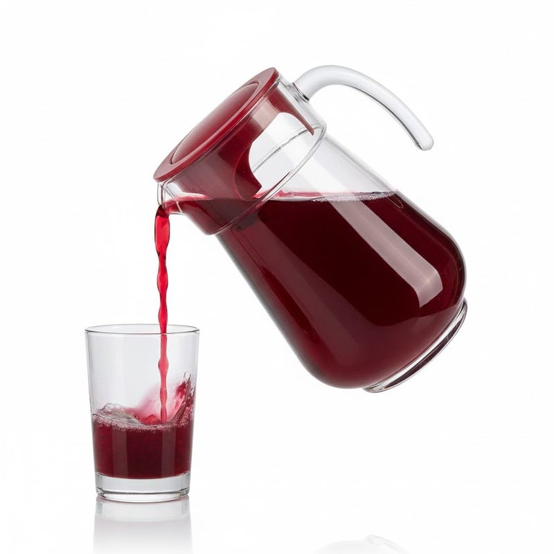 Large Capacity Glass Pitcher with Elegant Design for Water, Juice, Iced Tea & Cocktails | Heat-Resistant Clear Glass Jug with Handle & Spout | Perfect for Home, Parties, Fridge Storage & Daily Serving - Image 2
