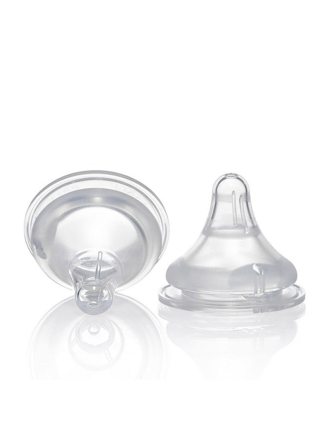 pigeon - Pigeon Softtouch Peristaltic Plus Nipple SS,Round Hole,for 1+ Month Babies,Wide Neck,BPS Free,BPA Free,Pack of 2 - Image 1