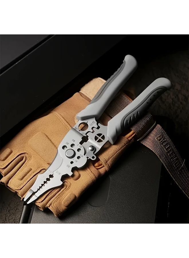 1pc Heavy Duty Multi Functional Electrician Pliers Ergonomic Non Slip Grip - Image 1
