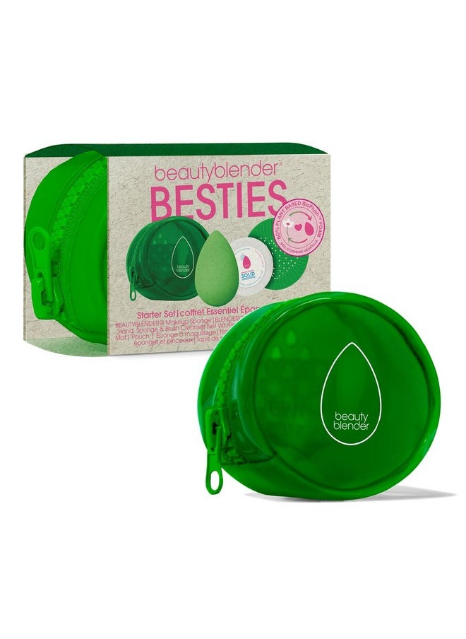 beautyblender Beautyblender® | Besties Bio Pure Blend & Cleanse 4-Piece Starter Set, Bio Pure Makeup Sponge + Solid Unscented Cleanser .558 oz + Silicone Scrub Mat + Travel Case, Made in USA, Vegan, Sustainable  - Image 2