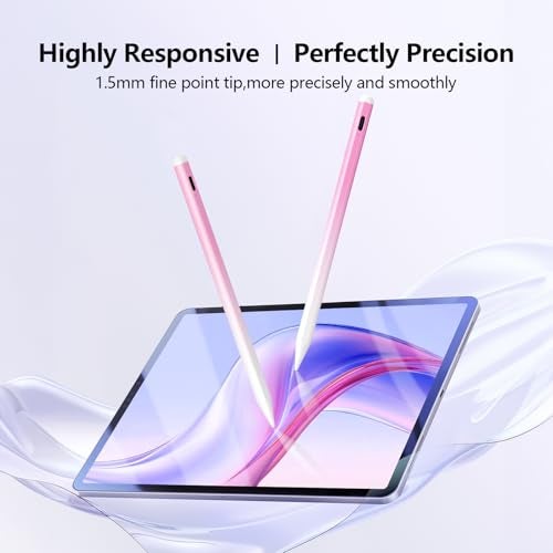 JAMJAKE Stylus Pen for iPad 6th11th Generation2X Fast Charge Active Pencil Compatible with 20182026 Apple iPad Pro 11129M4 iPad Air 345M2M3M4iPad mini 567 GenGradient White Pink - Image 3