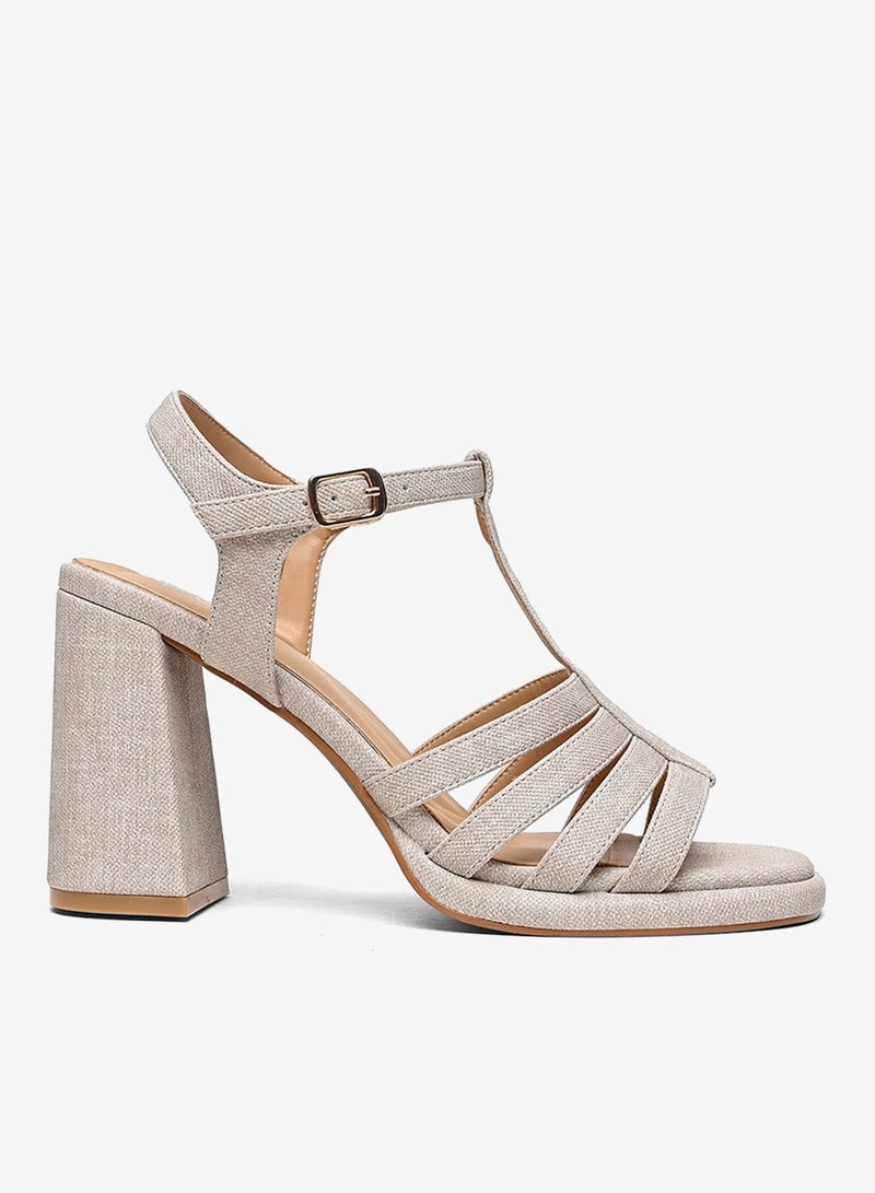 Cuple Light Beige Comfort Block Heel - Image 2