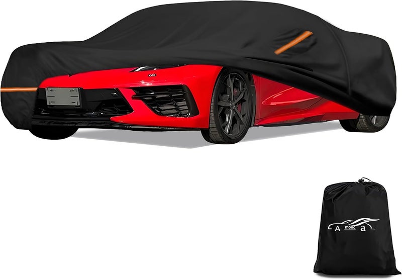 Amooca Car Covers Custom Fit for Chevrolet Corvette C3 C4 C5 C6 C8 Waterproof Sun-Proof All Weather for Automobiles Snow Cover 420D with Door Zipper Cotton Lining - Image 1
