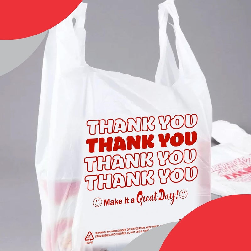Concession Essentials Thank You Bags Pack of 300ct White - Image 3