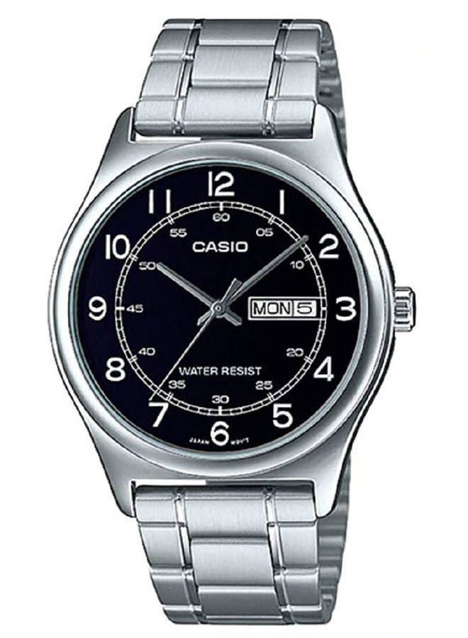 CASIO ساعة يد تناظرية من الفولاذ المقاوم للصدأ MTP-V006D-1B2UDF - Image 1