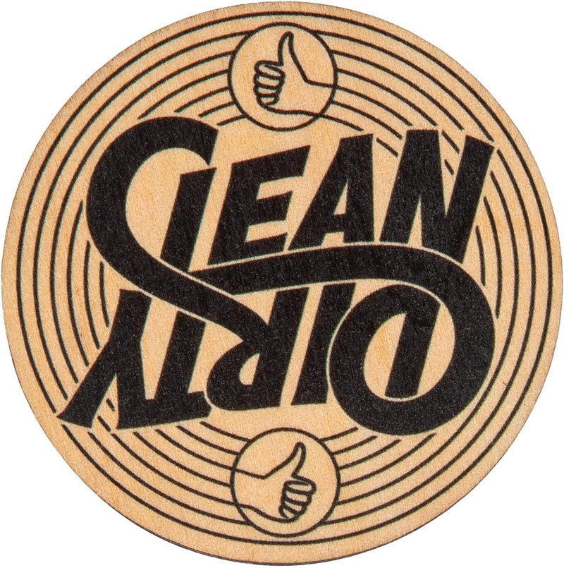 Stellar Factory Clean VS. Dirty - A Reversible, Wood Dishwasher Magnet - Image 2