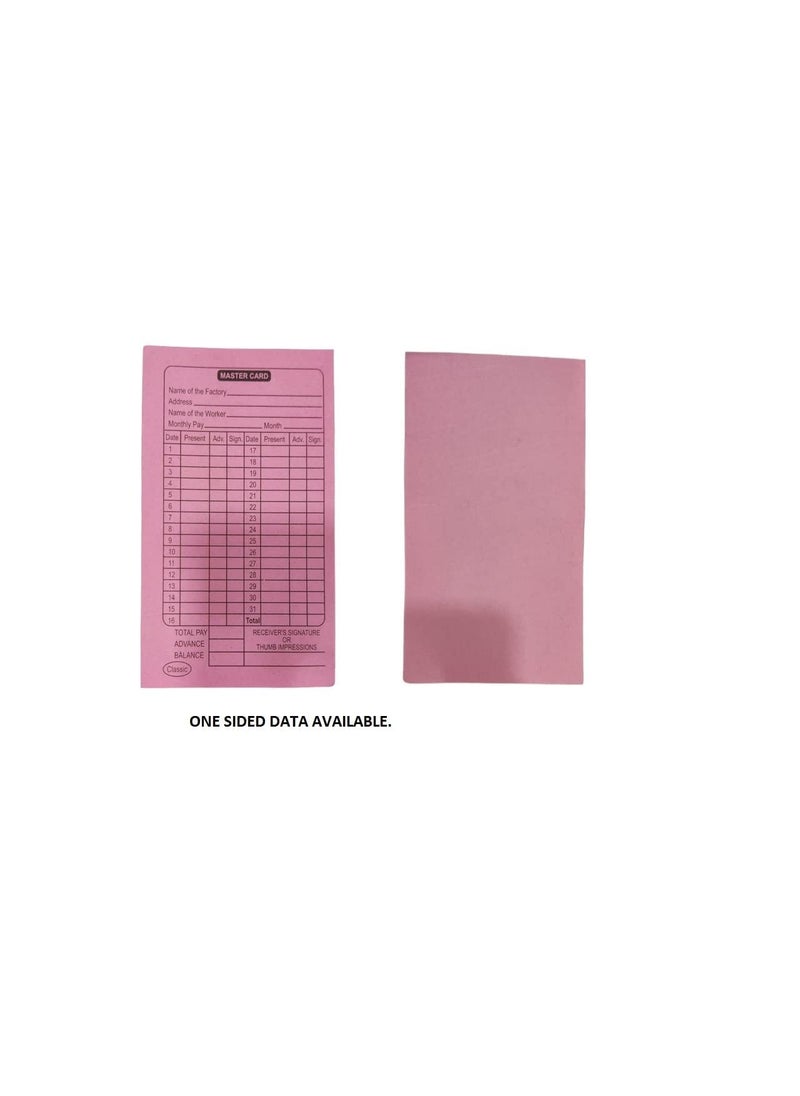JSMSH JSMSH Daily Attendance Report for Daily Payroll WagesAttendance Card for Monthly Attendance and Calculation of WagesMix Color Attendance Report Small Pack of 50  - Image 2