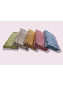 JSMSH JSMSH Daily Attendance Report for Daily Payroll WagesAttendance Card for Monthly Attendance and Calculation of WagesMix Color Attendance Report Small Pack of 50  - Image 1