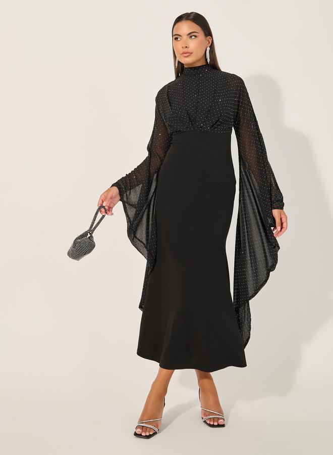 Styli Polka Dot Sleeve Dress - Image 2