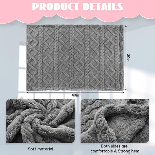 VitalCozy 4 Pcs Fluffy Baby Blanket Fleece 30" x 40" 3D for Boys Nursery Little Girl Infant or Newborn Receiving Swaddling Blankets(Pink Set) - Image 2