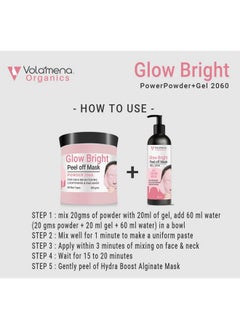 VOLAMENA WITH DEVICE Glow Bright Peel Off Rubber Mask 200 Gms  - Image 2