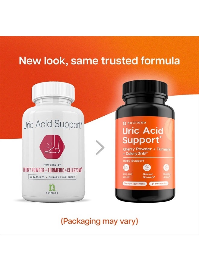 Nutriana Uric Acid Supplement Gout Relief for Feet - Joint & Kidney Support Tart Cherry Capsules - Celery Seed Extract & Tart Cherry Extract Capsules - Tart Cherry Powder & Turmeric Capsules Uric Acid Flush - Image 2