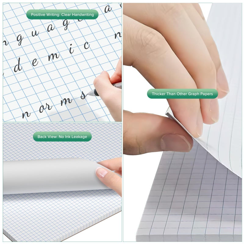 AIFLYAN Large Engineering Graph Paper 22x17, 50 Sheets Extra Large Graph Paper 17 x 22 1/4 Grid Pad, 100 GSM Blueprint Drafting Paper 4x4 Grid Paper 22x17 with Sturdy Back for Engineer Math Sketching Drafts - Image 5