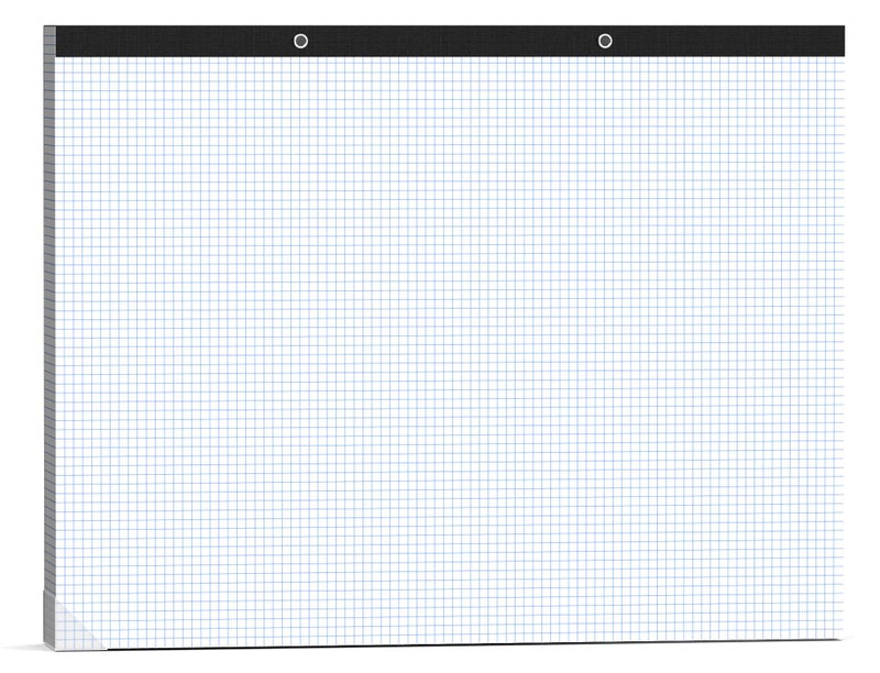AIFLYAN Large Engineering Graph Paper 22x17, 50 Sheets Extra Large Graph Paper 17 x 22 1/4 Grid Pad, 100 GSM Blueprint Drafting Paper 4x4 Grid Paper 22x17 with Sturdy Back for Engineer Math Sketching Drafts - Image 1
