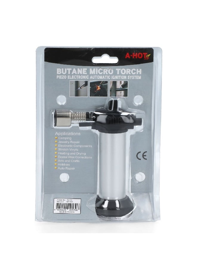 إيه-هوت MT-806 بيزو مسدس تسخين مايكرو بغاز البوتان إلكتروني ذاتي الإشعال فضي وأسود 19.6 × 6.8 × 21.2 سم - Image 4