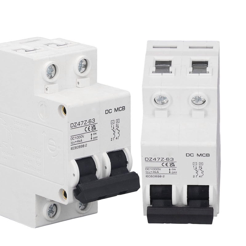 40A Mini DC Circuit Breaker 2P 1000V DIN Rail Mount Overload Protection for Solar PV Systems - Image 2