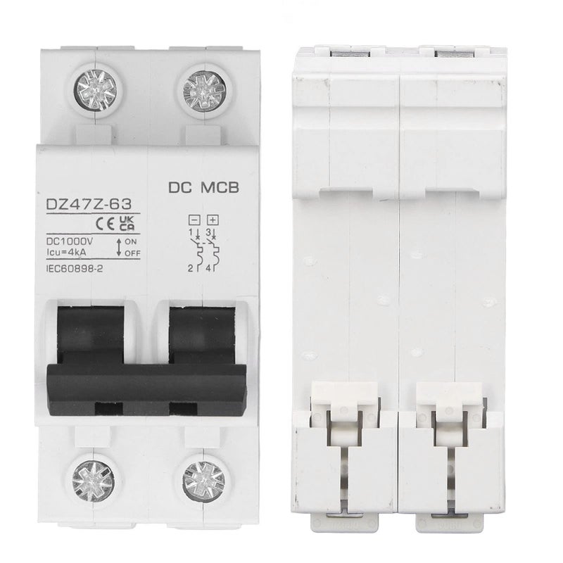 40A Mini DC Circuit Breaker 2P 1000V DIN Rail Mount Overload Protection for Solar PV Systems - Image 3