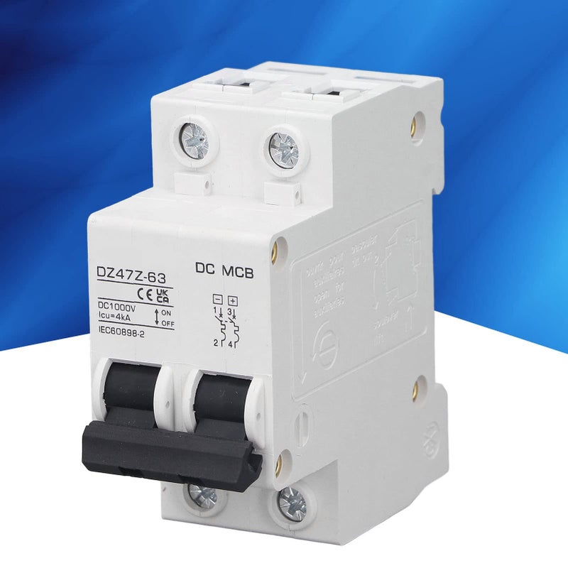 40A Mini DC Circuit Breaker 2P 1000V DIN Rail Mount Overload Protection for Solar PV Systems - Image 4
