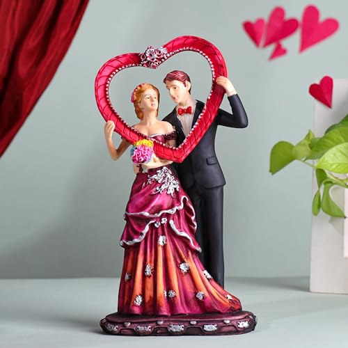 Floweraura Love Special Romantic Heart Frame Love Couple Showpiece Perfect for Home Decor & Office Decor and Gift for Birthday, Anniversaries, Weddings, Valentine's Day & Special Occasions - Image 1