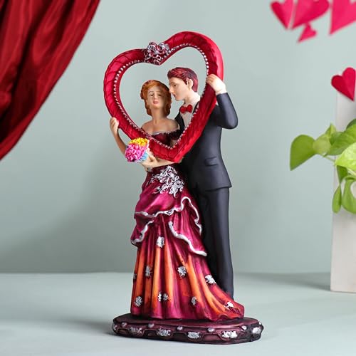 Floweraura Love Special Romantic Heart Frame Love Couple Showpiece Perfect for Home Decor & Office Decor and Gift for Birthday, Anniversaries, Weddings, Valentine's Day & Special Occasions - Image 2