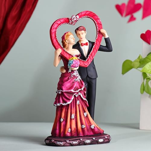 Floweraura Love Special Romantic Heart Frame Love Couple Showpiece Perfect for Home Decor & Office Decor and Gift for Birthday, Anniversaries, Weddings, Valentine's Day & Special Occasions - Image 3